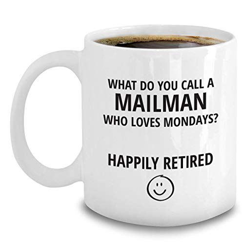 Retired Mailman mugs - Funny Post Office Retirement Coffee Mug For Mail Man - Retiring Postal Worker mugs