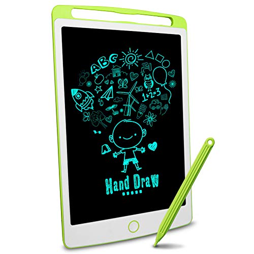 Richgv® Tableta de Escritura LCD de 10 Pulgadas,Tablero Negro Inteligente Juguetes de Aprendizaje Tablero de Dibujo Electrónico Escritura a Mano y Doodle Pad para Niños y Adultos (10 Pulgadas, Verde)