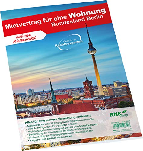 RNK 59610 – contrato de alquiler para una vivienda Land Berlin, con tapa de alquiler, DIN A4, con 2 x número de artículo 525, información sobre el alquiler, certificado de nacimiento, 1 pieza