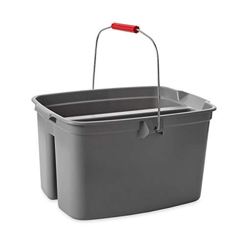 Rubbermaid Commercial Products FG262888 - Cubo doble con capacidad de 18 l, gris Rubbermaid Commercial Products FG262888 - Cubo doble con capacidad de 18 l, gris
