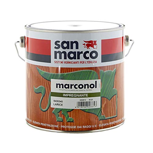 San Marco - Producto protector Marconol, barniz para madera de exterior, marrón