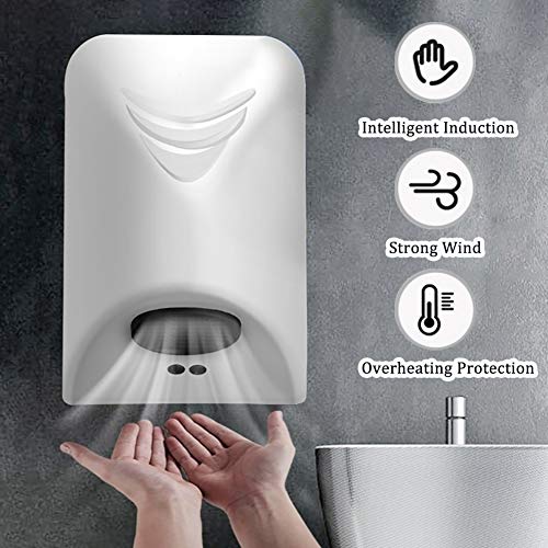 Secador de Manos Automático 2000W,Secador de Manos Eléctrico, Dispositivo de Secado de Manos para el Hogar,Baño,Secador de Aire Caliente,Soplador de Mano Secador de Manos Automático 2000W,Secador de Manos Eléctrico, Dispositivo de Secado de Manos para el Hogar,Baño,Secador de Aire Caliente,Soplador de Mano