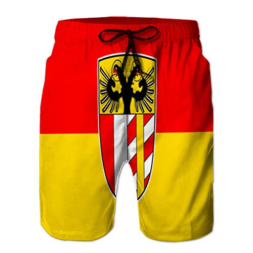 Shorts de baño para Hombre Bañador de Playa Shorts de Playa de Verano Flag of swabia in Bavaria Germany XL