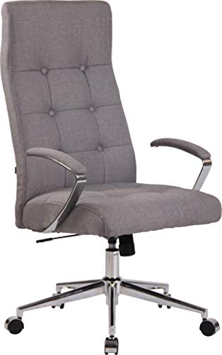 Silla De Oficina Fynn Tapizada En Tela o Simil Cuero I Silla De Escritorio Regulable En Altura I Silla Ejecutiva con Ruedas I Color:, Color:Gris, Material:Tela Silla De Oficina Fynn Tapizada En Tela o Simil Cuero I Silla De Escritorio Regulable En Altura I Silla Ejecutiva con Ruedas I Color:, Color:Gris, Material:Tela