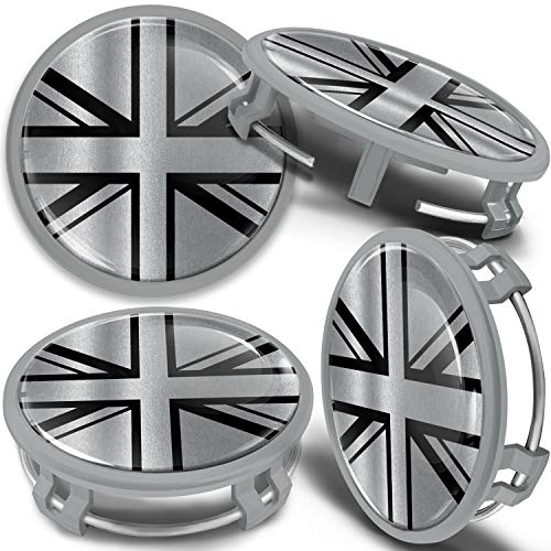 SkinoEu 4 x 75mm Tapas de Rueda de Centro Centrales Llantas Aluminio Tapacubos Compatibles con Mercedes Benz B66470207 / B66470200 Plata Gris Bandera del Reino Unido UK CMS 9 SkinoEu 4 x 75mm Tapas de Rueda de Centro Centrales Llantas Aluminio Tapacubos Compatibles con Mercedes Benz B66470207 / B66470200 Plata Gris Bandera del Reino Unido UK CMS 9