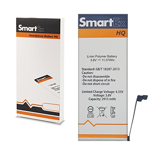Smartex® Nueva Li-Ion Baterìa Compatible con iPhone 6 Plus / 2915 mAh | Batería de Repuesto sin ciclos de Recarga | 24 Meses de garantía