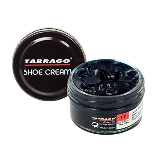 Tarrago | Shoe Cream 50 ml | Crema para Zapatos, Bolsos y Accesorios de Cuero y Cuero Sintético (Azul Marino 17)