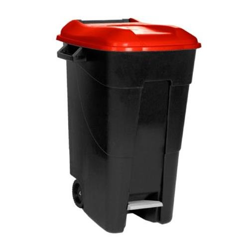 Tayg EcoTayg 120 - Contenedor de residuos con pedal, Rojo, 120 l