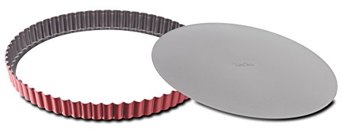 Tefal j1641514 Molde para Tarta (con Fondo extraíble, Acero, Rojo, 28 cm
