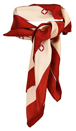 TigerTie nicki paño de satén en lachs rojo modelada - 100% de seda - tamaño 53 x 53 cm