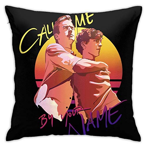 Timothee Chalamet Llámame por tu Nombre Fundas de Almohada Funda de Almohada de poliéster Patrón Decorativo Lavable para sofá Decoración del hogar 18 X 18