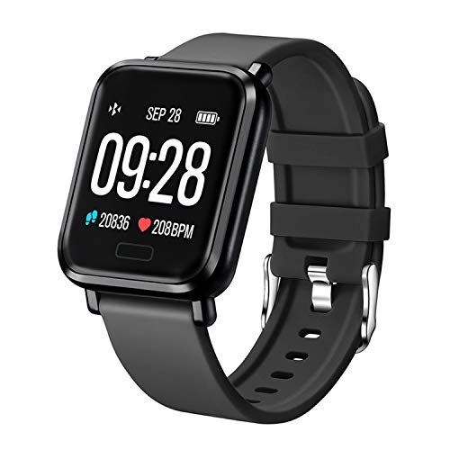 Tipmant Reloj Inteligente Mujer Hombre Smartwatch Pulsera de Actividad Inteligente Impermeable IP68 Pulsómetros Podómetro Monitor de Sueño Calorías para iPhone Android Xiaomi Samsung Huawei (Negro)