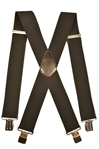 Tirantes XXL Extra Ancho 'X-Forma' (50mm), Totalmente Ajustable. Negro Tirantes XXL Extra Ancho 'X-Forma' (50mm), Totalmente Ajustable. Negro