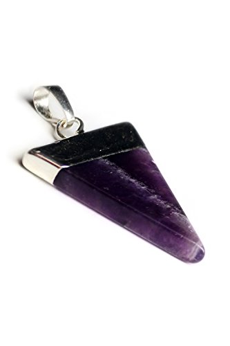 TOOGOO Nuevo de Moda Plata Plateado Semi-Preciosas Piedras Triangular Piramide Chakra Colgante para Collar Amatista TOOGOO Nuevo de Moda Plata Plateado Semi-Preciosas Piedras Triangular Piramide Chakra Colgante para Collar Amatista