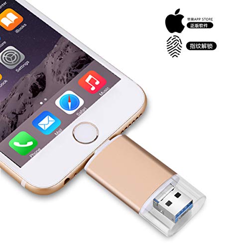 USB Flash Drive USB 3.0 OTG Jump Drive Pen Drive para iPhone/iPad/PC/Android, Almacenamiento Externo USB 3.0 Adaptador Expansión (256.00GB)