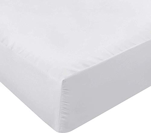 Utopia Bedding Sábana Bajera Ajustable - Bolsillo Profundo - Microfibra Cepillada - (Blanco, 160 x 200 cm)