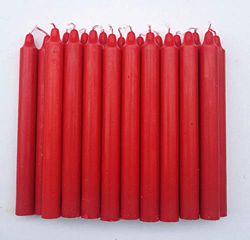 Vela candelabro Color Rojo 19 cm x 2 cm.