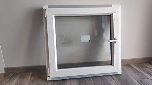 Ventana de PVC Practicable/Oscilobatiente Izquierda 85cm de ancho y 80 cm de alto con Perfil de 6 cámaras con un espesor de 75 mm