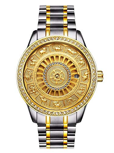 Ver Reloj automático Resistente al Agua 30M Business de los Hombres, Unisex, Que atiende a un conmutador conmutador de Moda Reloj de Pulsera (Color : 02Gold-Gratis) Ver Reloj automático Resistente al Agua 30M Business de los Hombres, Unisex, Que atiende a un conmutador conmutador de Moda Reloj de Pulsera (Color : 02Gold-Gratis)