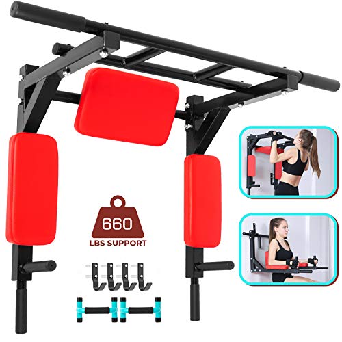VEVOR Barra de Tracción Montada en La Pared para Todas Personas Ideal para El Entrenamiento Puede Instalar Esta Barra de Tracción Montada en La Habitación El Hogar o En Gimnasio Comercial (Rojo) VEVOR Barra de Tracción Montada en La Pared para Todas Personas Ideal para El Entrenamiento Puede Instalar Esta Barra de Tracción Montada en La Habitación El Hogar o En Gimnasio Comercial (Rojo)