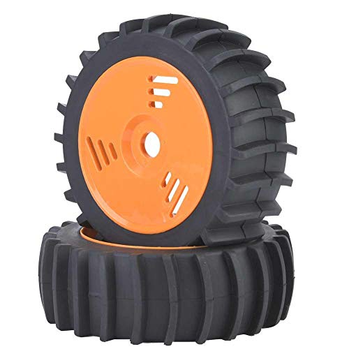 VGEBY1 Neumáticos de Goma de 2 Piezas, neumáticos de Rueda de 1/8 RC Truck High Grip Road Monster Truck neumáticos de Goma(Naranja)