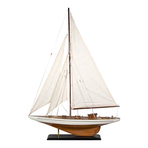 Vidal Regalos Figura Decorativa Barco Velero Madera Adorno Maqueta Miniatura Vela 85 cm