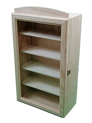 Vitrina madera. Fondo 15 cms. Medidas (ancho/fondo/alto): 30 * 15 * 54 cms. En madera natural. Se puede pintar. Vitrina madera. Fondo 15 cms. Medidas (ancho/fondo/alto): 30 * 15 * 54 cms. En madera natural. Se puede pintar.