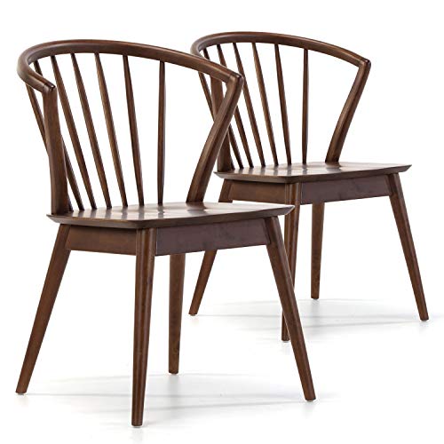 VS Venta-stock Pack 2 sillas Mura Color Nogal, Madera Maciza, 55 cm (Largo) 58,5 cm (Profundo) 84 cm (Alto) VS Venta-stock Pack 2 sillas Mura Color Nogal, Madera Maciza, 55 cm (Largo) 58,5 cm (Profundo) 84 cm (Alto)