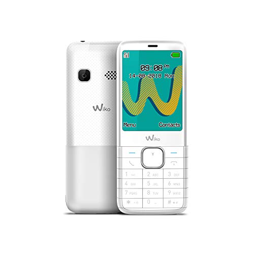 WIKO Riff3 Plus – Teléfono móvil Libre con Teclas de 2,4" (Dual SIM, Radio FM, admite Micro SD, Bluetooth, Linterna LED y Reproductor MP3) – Color Blanco