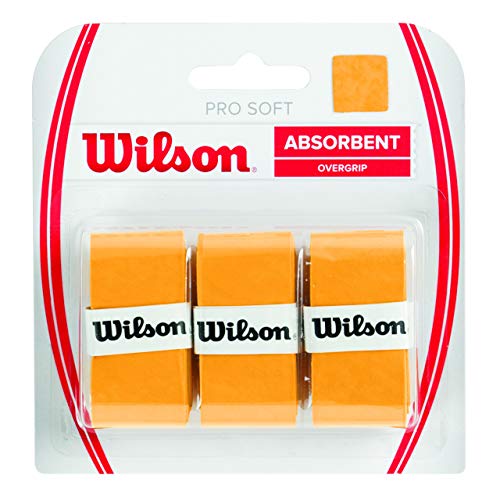 Wilson Pro Soft Overgrip Empuñadura, 3 unidades, unisex, dorado