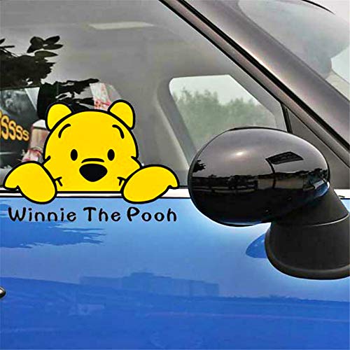 Winnie The Pooh etiqueta de la pared de dibujos animados Winnie Pooh Peeking etiqueta decoración para motocicleta Hyundai nevera armario coche pegatinas