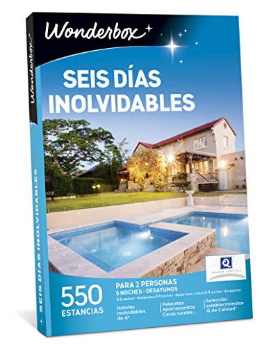 WONDERBOX Caja Regalo - Seis DÍAS INOLVIDABLES - 550 estancias en España y Europa