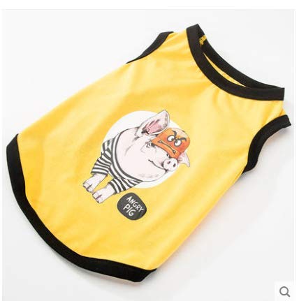 XXCDS Summer Thin Dog Summer Tide Brand Pet Chaleco Amarillo Busto 40Cm Parte Posterior 24Cm Peso 2-3.5Kg XXCDS Summer Thin Dog Summer Tide Brand Pet Chaleco Amarillo Busto 40Cm Parte Posterior 24Cm Peso 2-3.5Kg