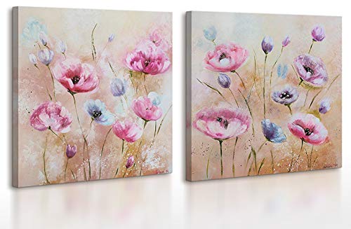 YS-Art | Cuadro Pintado a Mano Aroma de la Primaveras | Cuadro Moderno acrilico | 2x70x70 cm | Lienzo Pintado a Mano | Cuadros Dormitories | único | 2-Partes YS-Art | Cuadro Pintado a Mano Aroma de la Primaveras | Cuadro Moderno acrilico | 2x70x70 cm | Lienzo Pintado a Mano | Cuadros Dormitories | único | 2-Partes