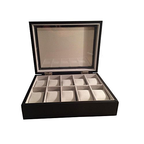 Zabelini Caja Negra de Madera para 10 Relojes Zabelini Caja Negra de Madera para 10 Relojes