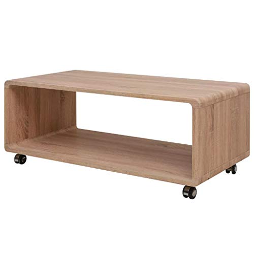Zora Walter Rectangular Mesa marrón MDF Salón Mesa TV Stand Mesa Auxiliar sofá Mesa con 4 Ruedas (2 de Ellas con Frenos) Zora Walter Rectangular Mesa marrón MDF Salón Mesa TV Stand Mesa Auxiliar sofá Mesa con 4 Ruedas (2 de Ellas con Frenos)