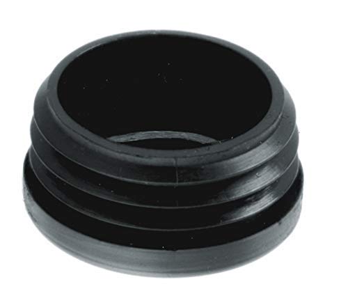 10 Piezas de tapas redondas de plástico para tuberías, tamaños elegible de 10mm a 120mm, tapón / contera / protector / funda / pata mueble (diámetro exterior: 60mm, espesor de pared: 1-3mm, Negro)