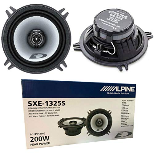 2 Altavoces coaxiales de 2 vías Compatible con Alpine SXE-1325S 13.00 cm 130 mm 5" con 35 vatios rms y 200 vatios MAX impedancia 4 ohmios, por par