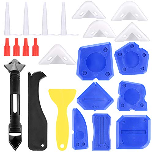 23 piezas removedores de silicona, herramienta de juntas de silicona, juego de herramientas 3 en 1, almohadilla intercambiable, rascador, junta de ventana, rascador, boquilla para baño y cocina 23 piezas removedores de silicona, herramienta de juntas de silicona, juego de herramientas 3 en 1, almohadilla intercambiable, rascador, junta de ventana, rascador, boquilla para baño y cocina