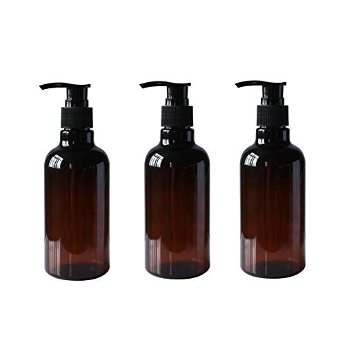 3 Botellas Recargables de plástico de 250ml Color marrón ámbar con Bomba Negra vacía envases de artículos de tocador para champú acondicionador de Pelo Gel de Ducha dispensadores de lociones 3 Botellas Recargables de plástico de 250ml Color marrón ámbar con Bomba Negra vacía envases de artículos de tocador para champú acondicionador de Pelo Gel de Ducha dispensadores de lociones