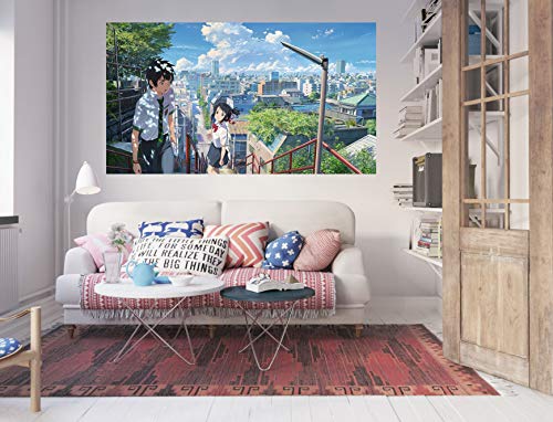 3D Your Name 090 - Adhesivos decorativos para pared, diseño de anime japonés, 100 x 60 cm (ancho x alto).
