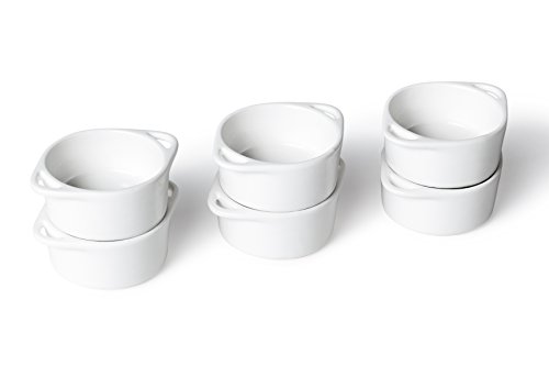 6 tazas para salsa, porcelana, 8 x 6 x 3cm