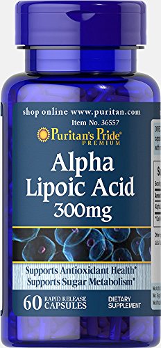 Acido Alfa Lipoico. ALA 300 mg 60 capsulas. Puritan's Pride 1 und.