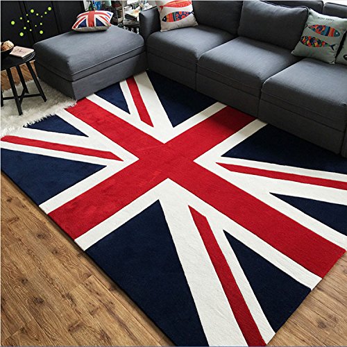 Alfombra estilo Inglaterra, alfombra de bandera inglesa, sala de estar, dormitorio, alfombra, mesa de té, sofá, mesita de noche