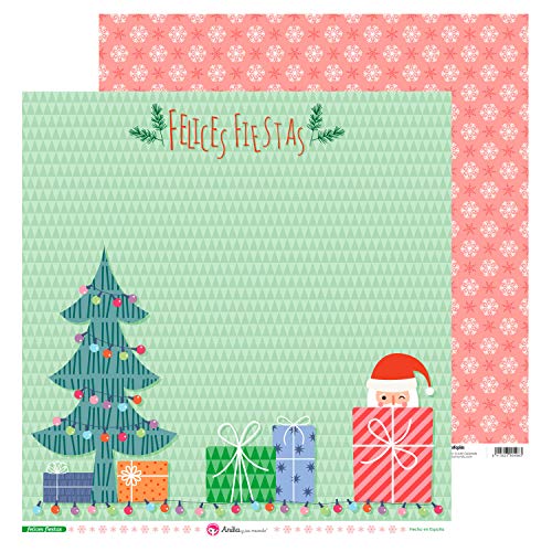 Anita y Su Mundo pack papeles felices fiestas, Navidad, 30,5x30,5cm, 5