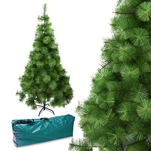 Arcoiris Árbol de Navidad Artificial Acebo, Natural Verde, Material PVC, Soporte deMetal (180CM, Agujas de Pino)