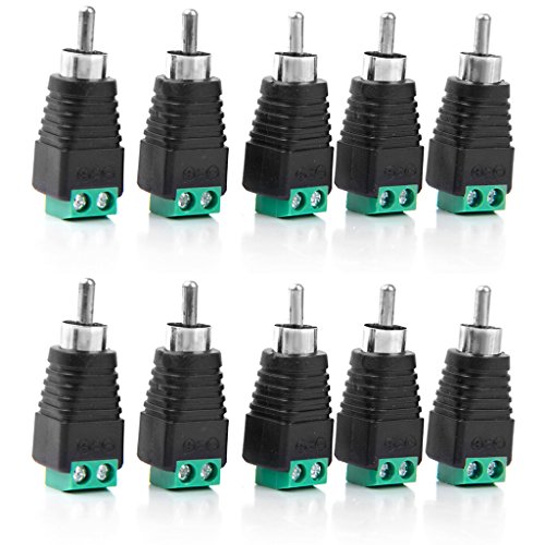 B Blesiya Enchufe de 10 Piezas Conector de Audio RCA Conector Busche Adaptador para Cámara CCTV B Blesiya Enchufe de 10 Piezas Conector de Audio RCA Conector Busche Adaptador para Cámara CCTV