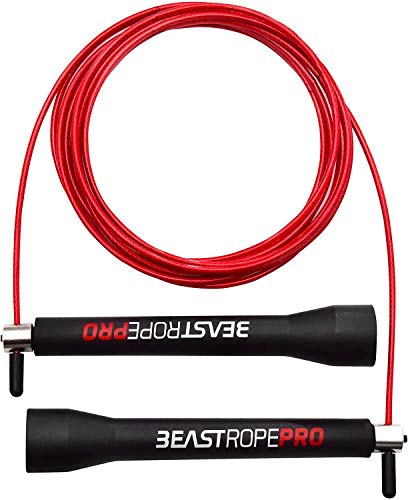 Beast Rope Pro de Beast Gear – Comba para Saltar de Alta Velocidad para Fitness y Acondicionamiento. Para CrossFit, Boxeo, MMA, Saltos Dobles, Ejercicios de Alta Intensidad y a Intervalos