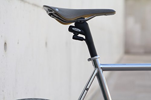 BIKE ORIGINAL Interlock Tija de Sillin de Bicicleta con Cable de Seguridad Antirrobo Incorporado 300mm de Largo Disponible en Color Plata (Negro, 27.2mm), Unisex, Schwarz - Schwarz, 27,2mm