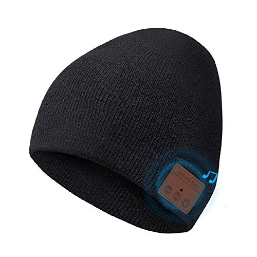 Bluetooth Beanie Hat, Bluetooth 5.0 Music Running Hat Actualizado, Auriculares Inalámbricos Altavoces Incorporados con USB Recargable para Deportes, Regalo para Hombres y Mujeres,